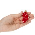 Pöttyös zoknik, karácsonyi asztaldísz, 6 cm, 8 darab | Floristik24.hu
