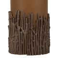 Floristik24 Oszlopos gyertyaágak dekor gyertya barna karamell 150/70mm 1db