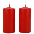 Floristik24 Oszlopos gyertyák H100 Ø50cm piros gyertyák 12db