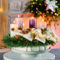 Dekoratív tálca 30 cm-es fém csészealj növények díszítésére | Floristik24.hu