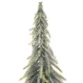Műfenyő, jeges, díszfa fa talapzaton téli és karácsonyi dekorációhoz, 75cm | Floristik24.hu