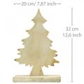 Floristik24 Deco karácsonyfa fa fehér mosott asztaldísz Advent 32 × 20 × 5,5cm