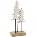 Floristik24 Karácsonyi dekoráció fenyőfa fehér alapon H28cm