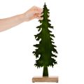 Dekoratív karácsonyfa fa talapzaton, asztaldísz, karácsony, 46cm | Floristik24.hu