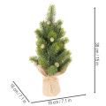 Műfenyő jutazsákban, kis asztaldísz, mini karácsonyfa, 38cm | Floristik24.hu