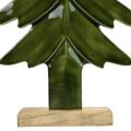 Floristik24 Karácsonyfa fadísz fényes zöld 22,5x5x50cm