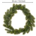 Műfenyő zöld koszorú ajtódísznek, 35cm | Floristik24.hu