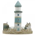 Floristik24 Lighthouse teamécses tartó kék, fehér 4 db mécses Ø25cm H28cm