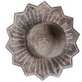 Teamécses tartó vintage teamécses ragasztáshoz szürke Ø9cm H8,5cm 4db | Floristik24.hu