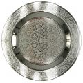 Floristik24 Dekoratív tányér Marrakech ezüst Ø33cm
