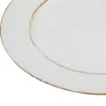 Dekoratív tányér kerek műanyag retro fehér barna fényű Ø30cm | Floristik24.hu