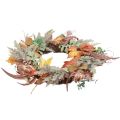 Floristik24 Ajtókoszorú Protea Műkoszorú őszi levelekkel Ø55cm