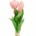 Floristik24 Tulipáncsokor Real Touch Művirágok Műtulipánok Pink