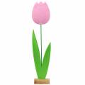 Floristik24 Filc virág tulipán rózsaszín kirakat dekoráció H88cm