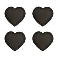 Floristik24 Valentin napi pala szív dekoratív szív fekete W16cm 4db