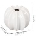 Tök alakú kerámia váza, fehér, lakberendezési tárgy, 15 cm | Floristik24.hu