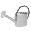 Floristik24 Vintage fém öntözőkanna, ezüstszürke, stílusos kerti dekoráció, virágváza, H53cm M29cm