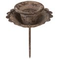 Floristik24 Vintage hegyes gyertyatartó behelyezhető Ø8,5cm H11,5cm 4db