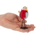 Dekoratív madárfigura sállal, téli dekorációval, 11 cm, 4 darab | Floristik24.hu