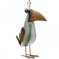Floristik24 Dekor figura, fém madár, holló, fém díszítés 43cm