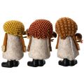 Gnóm figura szakállal és hegyes kalappal, 10cm, 3 darab | Floristik24.hu