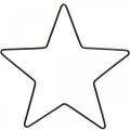 Floristik24 Karácsonyi dekoráció fém csillag fekete csillag medál 15cm 6db