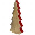 Floristik24 Karácsonyi dekoráció fenyőfa piros, natúr 28cm