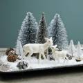 Floristik24 Karácsonyi dekoráció fenyőfa ezüst csillámmal 6db