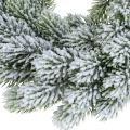 Floristik24 Karácsonyi koszorú fenyő ágak Fenyő koszorú mesterséges havas Ø28cm