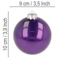 Fényes karácsonyi gömbdíszek, 10 darabos készlet, vegyes színek, 95 mm | Floristik24.hu