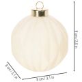 Karácsonyi gömbdísz fehér színben, vegyes textúrák, 8 cm, 12 darab | Floristik24.hu