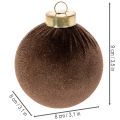 Karácsonyi gömbdíszek, bársony hatású, meleg színek keveréke, 8 cm, 12 darab | Floristik24.hu