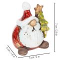 Mikulás figura karácsonyfadíszítéssel, 7 cm, 2 darab | Floristik24.hu