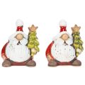Mikulás figura karácsonyfadíszítéssel, 7 cm, 2 darab | Floristik24.hu