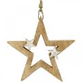 Floristik24 Akasztható karácsonyi csillag Csillag fa dekoráció Karácsonyi H22cm