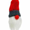 Floristik24 Gnome hegyes kalappal akasztható piros, fehér, szürke L10-12cm 12db