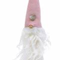 Floristik24 Gnome fej akasztható 45cm rózsaszín / szürke 2db