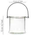Üveg függőlámpás Ø12cm M12.5cm 2db | Floristik24.hu