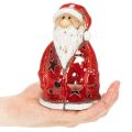 Mikulás díszfigura mécsestartóként csillagokkal, asztaldísz, 15cm | Floristik24.hu