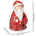 Mikulás díszfigura mécsestartóként csillagokkal, asztaldísz, 15cm | Floristik24.hu