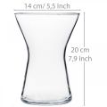 Floristik24 X-üveg váza átlátszó Ø14cm H19cm