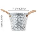 Cink edény kötél fogantyúkkal Ø14,5cm M13cm | Floristik24.hu