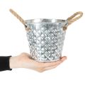 Cink edény kötél fogantyúkkal Ø14,5cm M13cm | Floristik24.hu