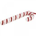Floristik24 Deco Candy Cane karácsonyi piros fehér csíkos H34cm