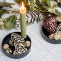 Floristik24 Ciprustobozok natúr, karácsonyi dekoráció, aranyozott kézműves kúpok Ø2-3cm H2,5-3,5g 330g