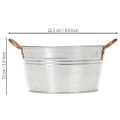 Kerek virágtál fülekkel, fémtál Ø17,5cm M9cm | Floristik24.hu