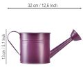 Dekoratív öntözőkanna, lila fém, virágcserép, Ø13.5cm M12.5cm | Floristik24.hu