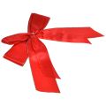 Dekoratív masni, piros masni arany szegéllyel – Elegáns karácsonyi dekoráció, 4 cm széles, 15×21 cm, 2 darab | Floristik24.hu