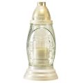 Sír könnyű üvegváza retro sírlámpás tiszta fehérarany Ø11cm H26,5cm | Floristik24.hu