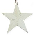 Floristik24 Akasztható fa csillag 26,5 cm fehér 1db